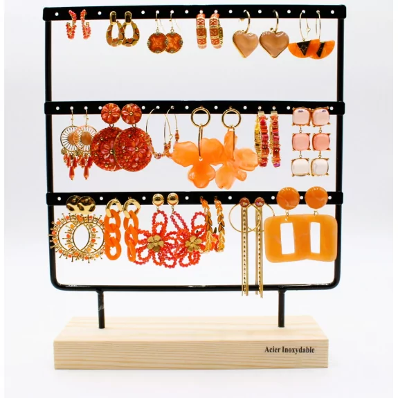 copy of Pack de 18 boucles d'oreilles acier - noir